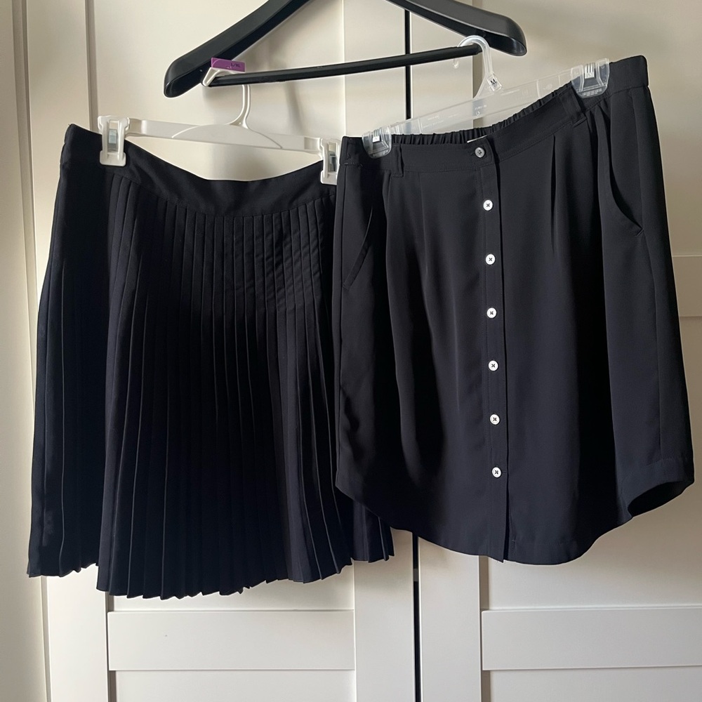LOFT Pair of Black Skirts (size M)